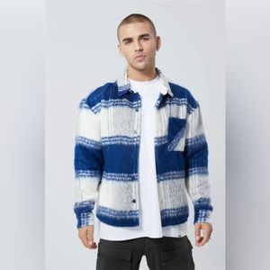 Extreme Heavy Brushed Check Boxy Overshirt